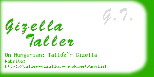 gizella taller business card